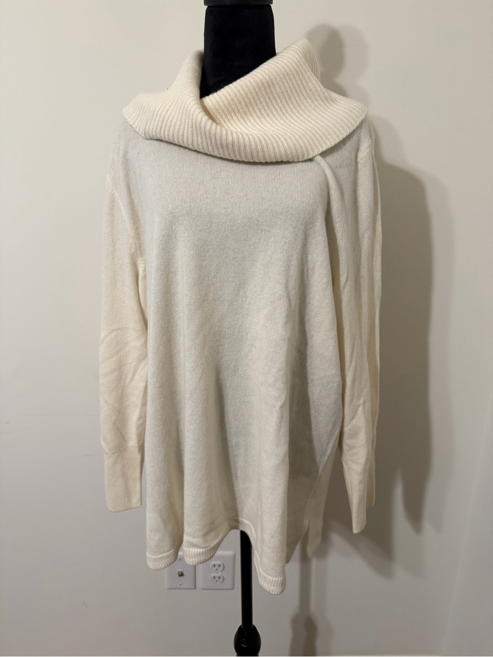 Cashmere Ivory Cowl Neck Women's Sweater